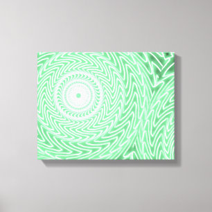 Impressão Em Tela padrão primavera verde dos círculos