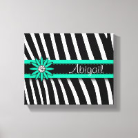 Padrão Turquesa Azul Floral Gem e Zebra
