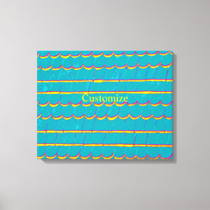 Impressão Em Tela padrão verde azul de sombras Thunder_Cove