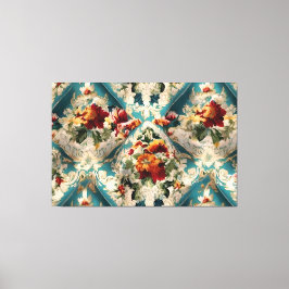 Impressão Em Tela Padrão Whimsical Italiano Floral Damask