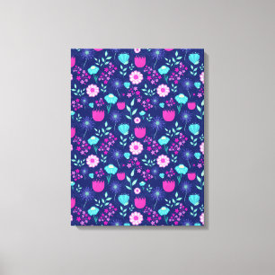 Impressão Em Tela Padrões florais bonitos