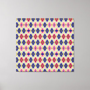 Impressão Em Tela Padrões geométricos: Ilustra Têxtil Tradicional