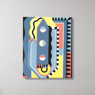 Impressão Em Tela Padrões Geométricos Jazz Pochoir Art Déco Vintage