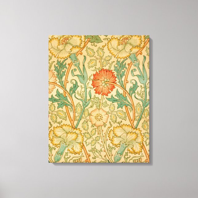 Impressão Em Tela Padrões rosa e Rosa (por William Morris) (Frente)