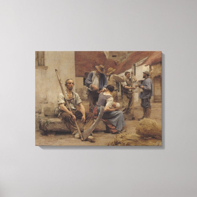 Impressão Em Tela Pagando os Harvesters, 1882 (Frente)