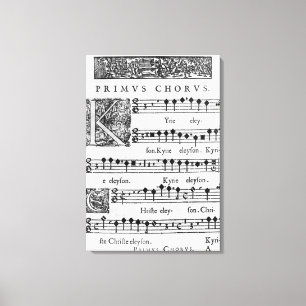 Impressão Em Tela Página da abertura da massa para o coro dobro