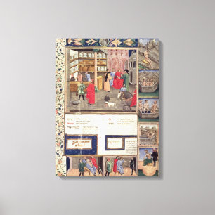 Impressão Em Tela Página de "Canon da medicina" por Avicenna