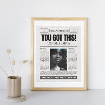 Página de Cobrir do Jornal Personalizado de Afirma