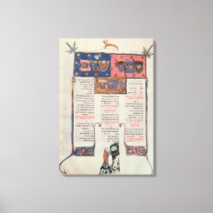 Impressão Em Tela Página de texto e ilustração