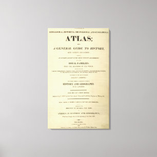 Impressão Em Tela Página de Título Completa Genealógica, Histórica