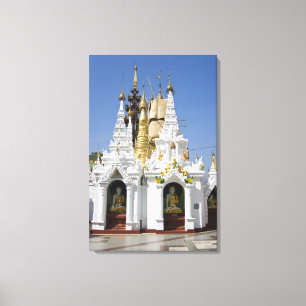 Impressão Em Tela Pagode Shwedagon (Paya), grande local de templo qu