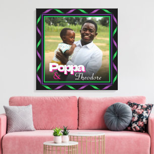 Impressão Em Tela Pai de Fotografias Personalizado Filha da Família