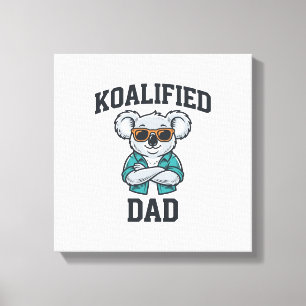Impressão Em Tela Pai Koalificado Camisa de Pai de Coala Fofo Design