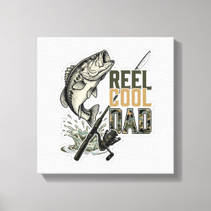 Impressão Em Tela Pai Muito Legal de Pesca de Robalo Desenho de Grav
