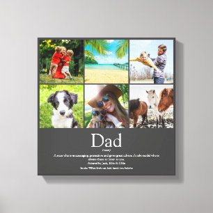Impressão Em Tela Pai Pai Pai Papa Definição 6 Cinza de fotos