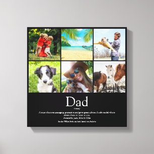 Impressão Em Tela Pai Pai Pai Papa Definição 6 Foto Preta