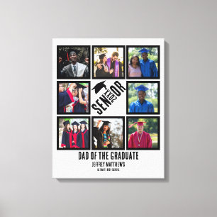 Impressão Em Tela Pai personalizado da coleção de fotos do formando
