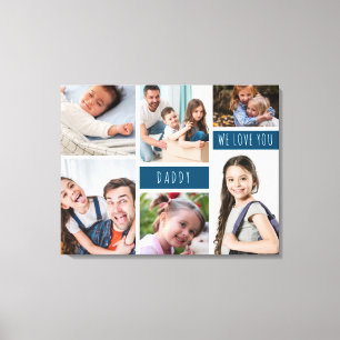 Impressão Em Tela Pai Que Te Ama Colagem De Fotos