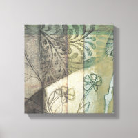 Painel de Jardim com Folhas, Flores e Grama