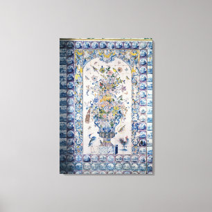 Impressão Em Tela Painel do azulejo de Delft do banheiro