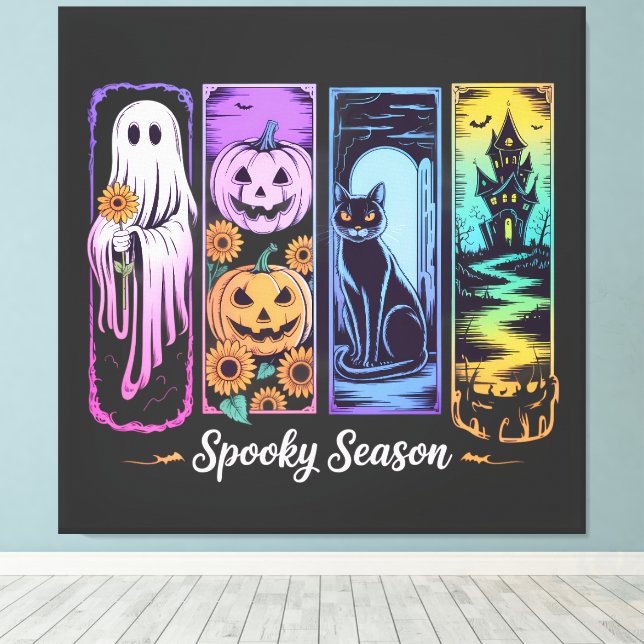 Impressão Em Tela Painel Spooky Season 4 (Insitu(piso de madeira))