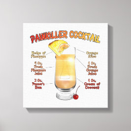 Impressão Em Tela PAINKILLER Cocktail Recebe art 12"x12"