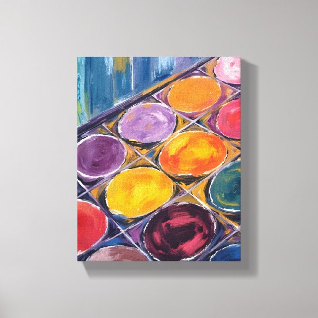 Impressão Em Tela Painter’s Palette | Watercolor Artist Painting (Frente)