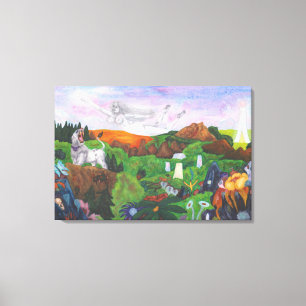 Impressão Em Tela Painting Fantasy Landscape Goddese Love