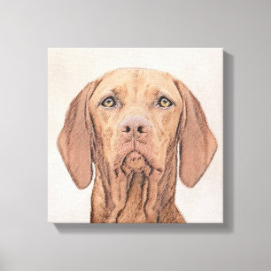 Impressão Em Tela Painting Vizsla - Arte de Cachorro Original