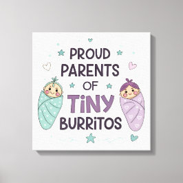 Impressão Em Tela Pais Orgulhosos de Pequenos Burritos Arte