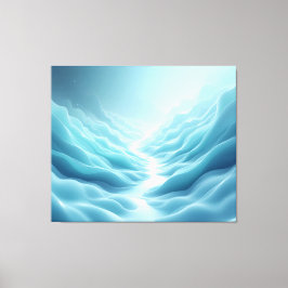 Impressão Em Tela Paisagem Abstrata Sonhadora Aqua Surrealista Calma