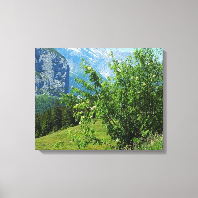 Impressão Em Tela Paisagem alpina na Suiça (Frente)