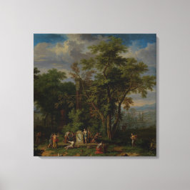 Impressão Em Tela Paisagem Arcadiana com Sacrifício Cerimonial, Ja