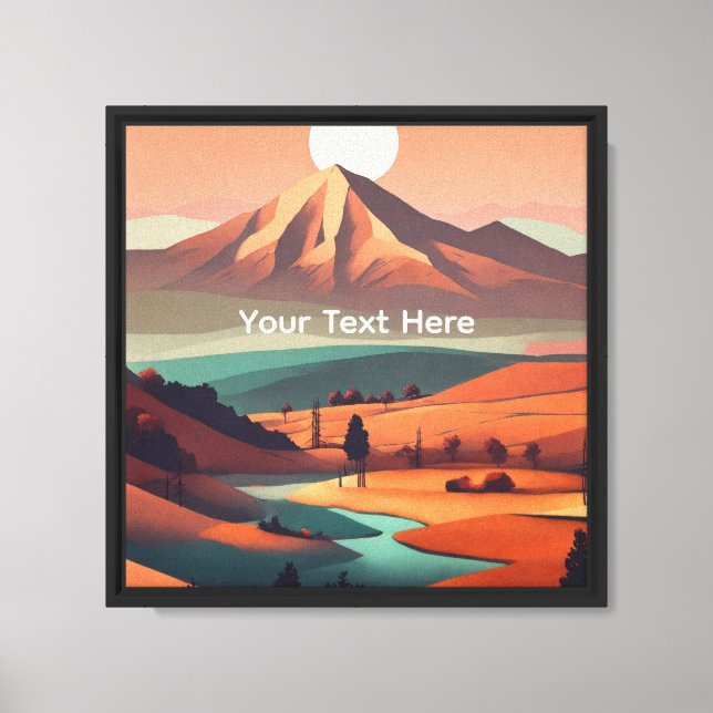 Impressão Em Tela Paisagem Boho  (Frente)