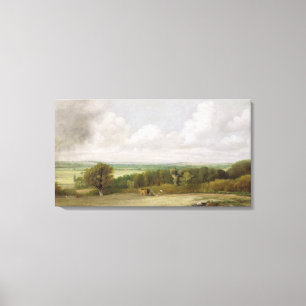 Impressão Em Tela Paisagem: Cena Ploughing no Suffolk (um Summerlan