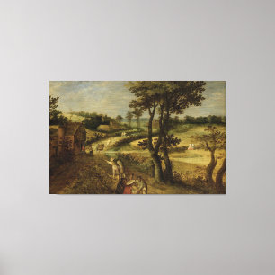 Impressão Em Tela Paisagem com Bovinos, Adolf Karel Maximiliaan Eng