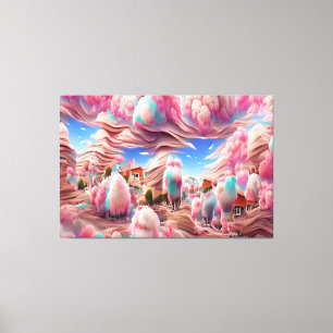 Impressão Em Tela paisagem com pano surreal