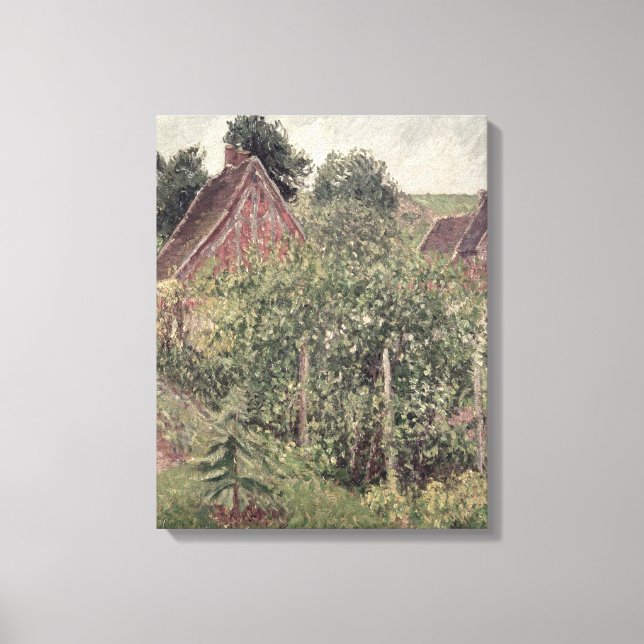 Impressão Em Tela Paisagem com Telhados de Algodão, 1899 (Frente)