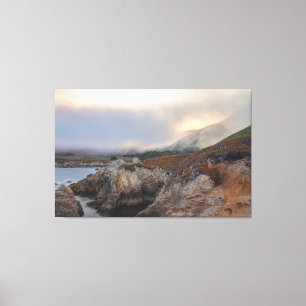 Impressão Em Tela Paisagem Costeira com Nevoeiro no nascer do Sol