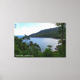 Impressão Em Tela Paisagem da Baía Verde Azul Foto de Viagem Indonés