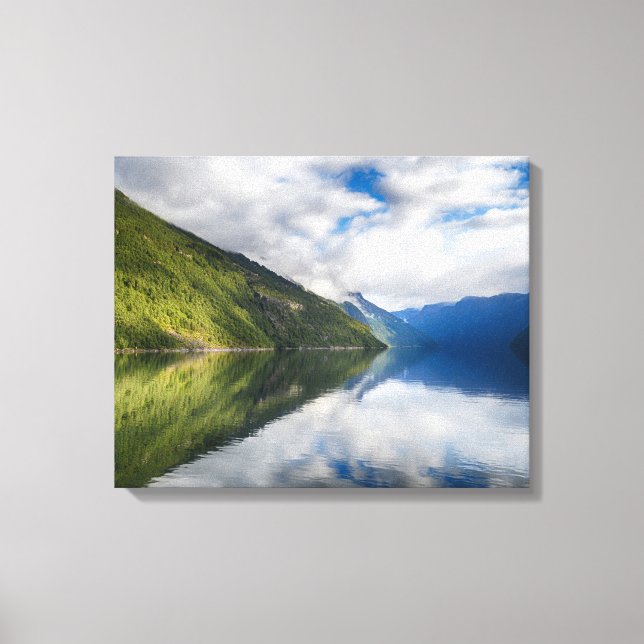 Impressão Em Tela Paisagem da Noruega (Frente)