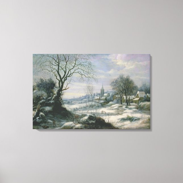 Impressão Em Tela Paisagem de inverno (Frente)