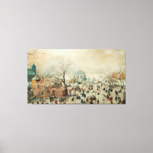 Impressão Em Tela Paisagem de inverno com Patadores de Gelo, Hendric