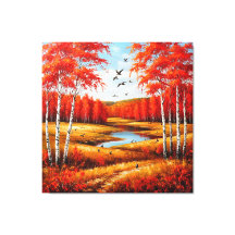 Paisagem de outono Cênico com Folhagem Vibrante