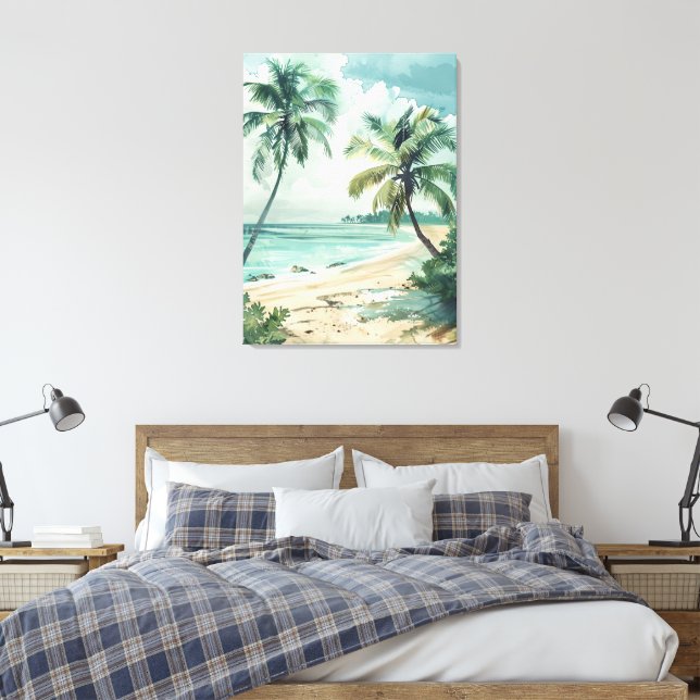 Impressão Em Tela Paisagem de Praia (Insitu(Quarto))
