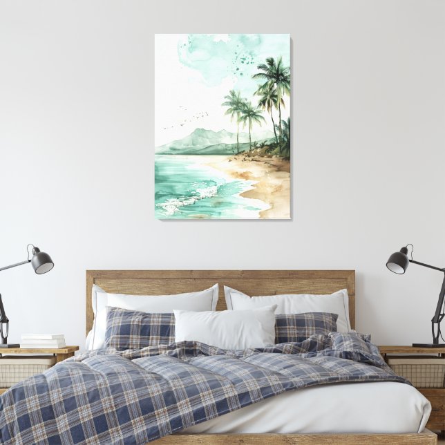 Impressão Em Tela Paisagem de Praia (Insitu(Quarto))