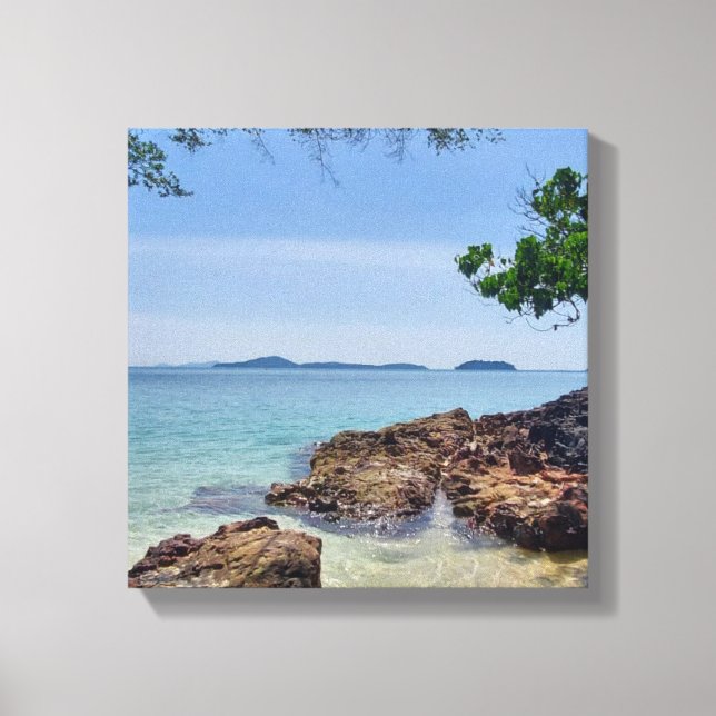 Impressão Em Tela Paisagem de Sonho Tropical (Frente)