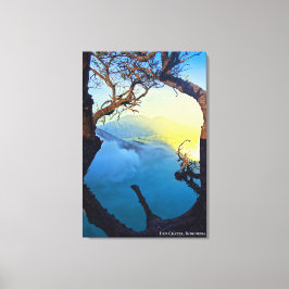 Impressão Em Tela Paisagem de viagem da cratera azul de enxofre da m