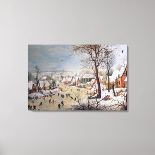 Impressão Em Tela Paisagem do inverno com Birdtrap, 1601