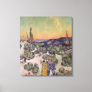 Impressão Em Tela Paisagem enluarada de Vincent van Gogh  , 1889